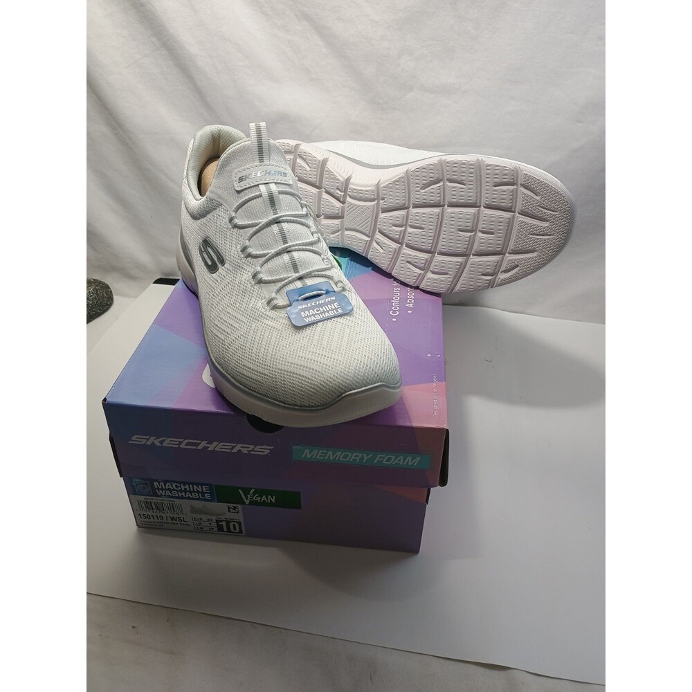 Skechers-Summits Artistry ChicAthletic Shoes Women's Size 10 White & Silver